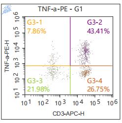 Anti-Human TNF-α, PE (Clone: MAb11) 检测试剂 - 结果示例图片