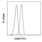 Anti-Human CD80 (B7-1), FITC (Clone:2D10.4) 流式抗体 - 结果示例图片