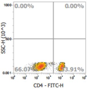 Anti-Human CD4, FITC (Clone:SK3) 流式抗体 - 结果示例图片
