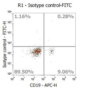 Anti-Human CD23, FITC (Clone: EBVCS2) 流式抗体 检测试剂 - 结果示例图片