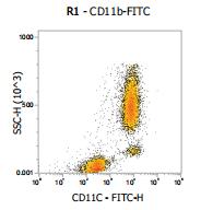 Anti-Human/Mouse CD11b, FITC (Clone:M1/70)流式抗体 - 结果示例图片